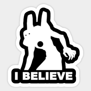 NGE! I BELIEVE IN ADAM KAWORU SHIRT text bigfoot retro sun RUSTIC Sticker